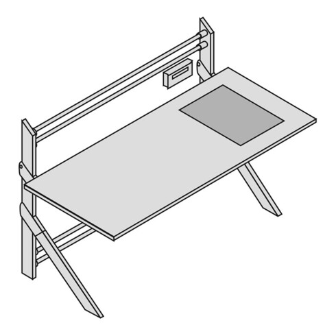 Rocholz Pack- und Arbeitstisch MODUL 5000 2000x1040x1330 mm mit integrierter Waage