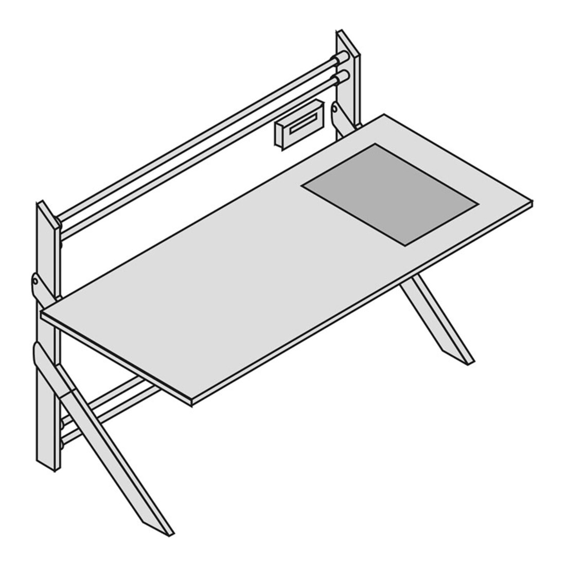 Rocholz Pack- und Arbeitstisch MODUL 5000 2000x1040x1330 mm mit integrierter Waage
