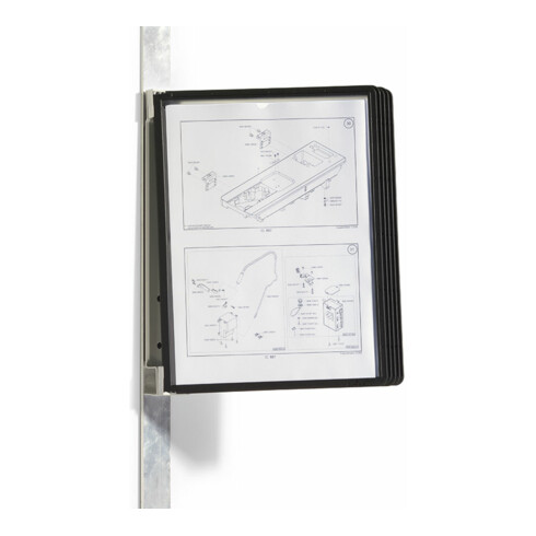 Rocholz Sichttafelhalter mit Magnetbefestigung inklusive 10 schwarzer Sichttafeln