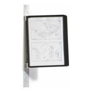 Rocholz Sichttafelhalter mit Magnetbefestigung inklusive 5 schwarzer Sichttafeln
