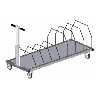 Rocholz Untertischmagazin SYSTEM 2000 fahrbar 1600x600x604 mm