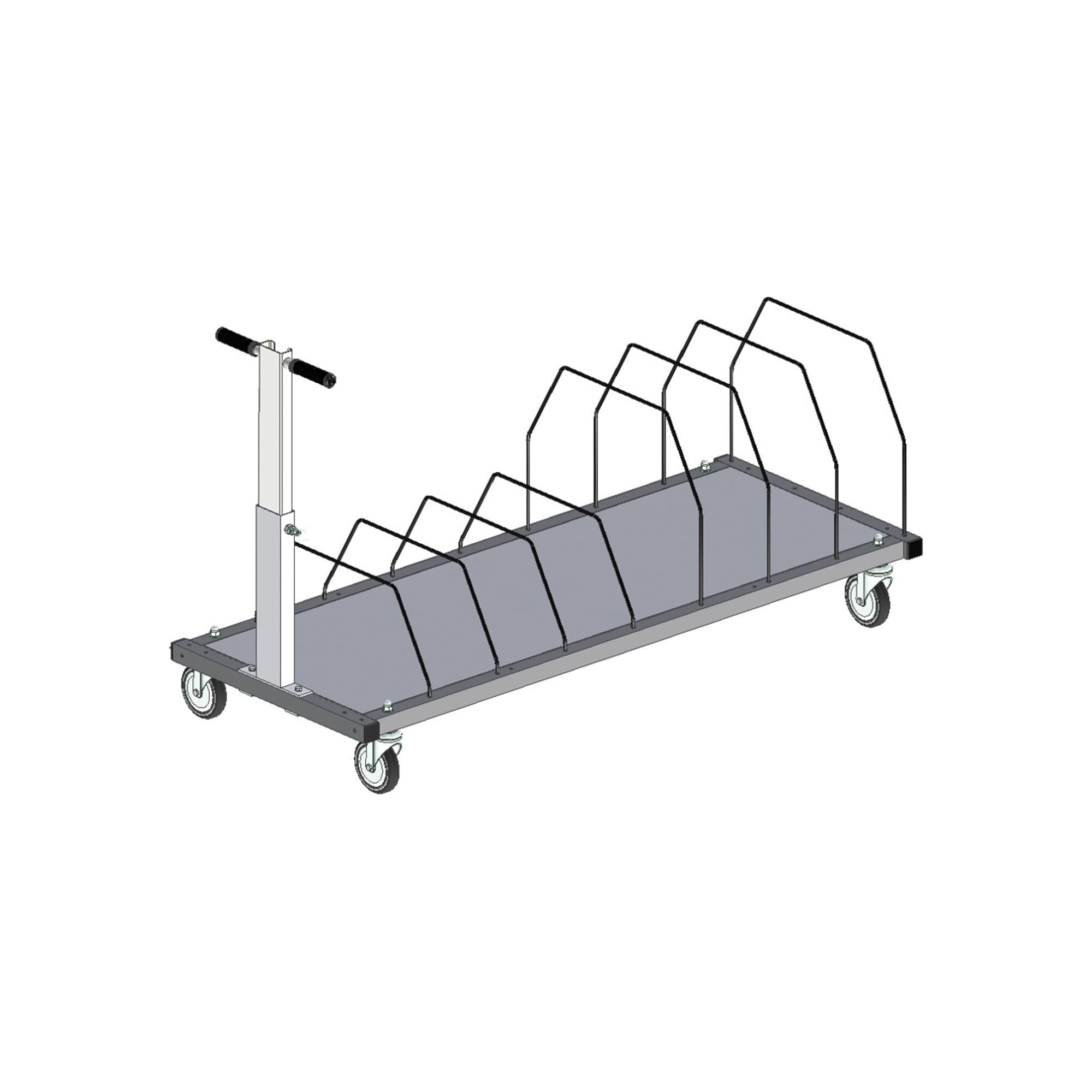 Rocholz Untertischmagazin SYSTEM 2000 fahrbar 1600x600x604 mm