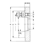 RÖHM DIN 55027 Kurzkegel-Futterflansch, 250 mm Außendurchmesser, 6 mm Kegelgröße-5