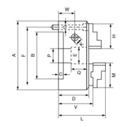 RÖHM Drehfutter DURO-M 140/3 DIN 63-2