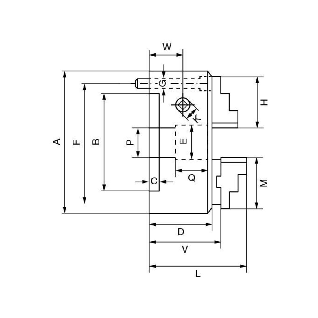 RÖHM Drehfutter DURO-M 200/6 DIN 63
