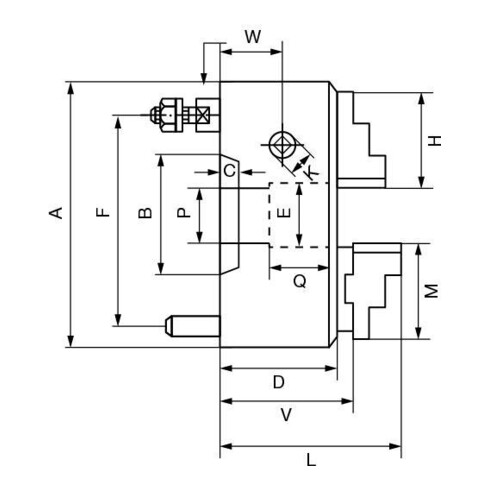 RÖHM Drehfutter DURO-M U 630/3 K15/ ERSATZ FÜR ID.102790