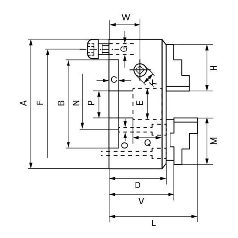 RÖHM Dreibacken-Drehfutter DURO-M 315/3 K 6/702-2