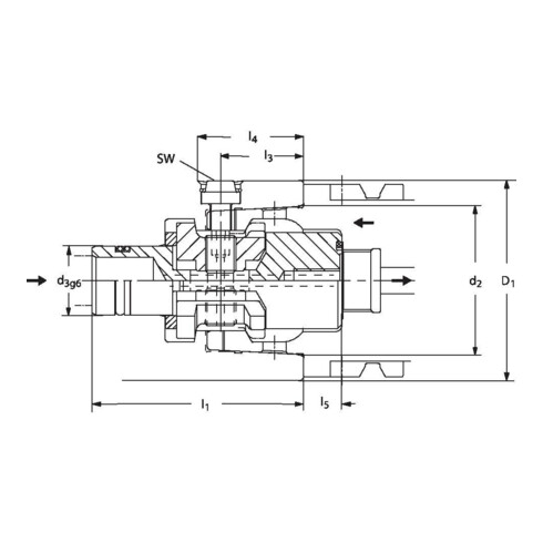 RÖHM Einbauspannstz HSKC125 IK DIN69893