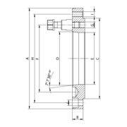 RÖHM Flutterflansch KP ISO K4/702-3 ZA125 LKR140 6XM10 FD61-5