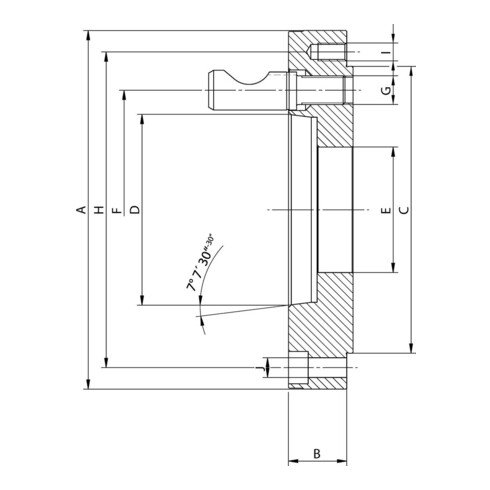RÖHM Flutterflansch KP ISO K8/702-2 ZA160 LKR176/6XM10 FD70