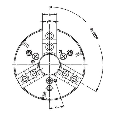RÖHM Kraftspannfutter KFD- 110/3HS KV ZA60