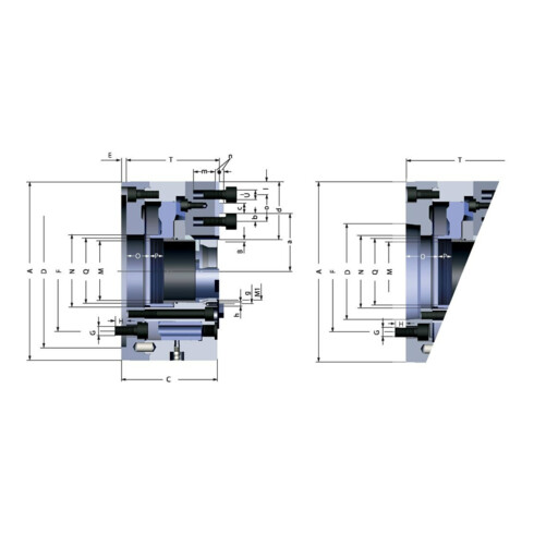 RÖHM Kraftspannfutter KFD- 110/3HS KV ZA60