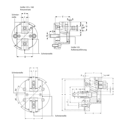 RÖHM Kraftspannfutter KFD- 160/2G KV ZA140