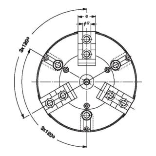 RÖHM Kraftspannfutter KFD- 200/3 KV ZA170