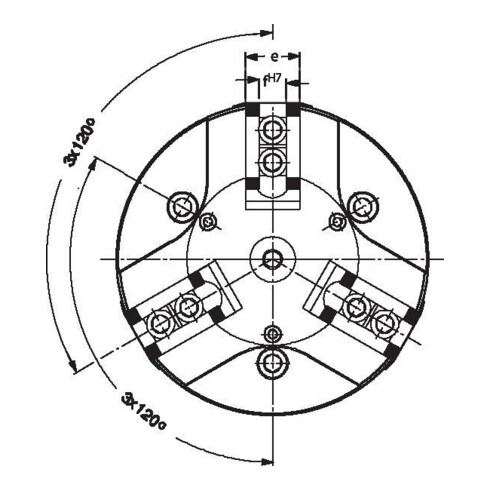 RÖHM Kraftspannfutter KFD- 250/3 ZA220 M24