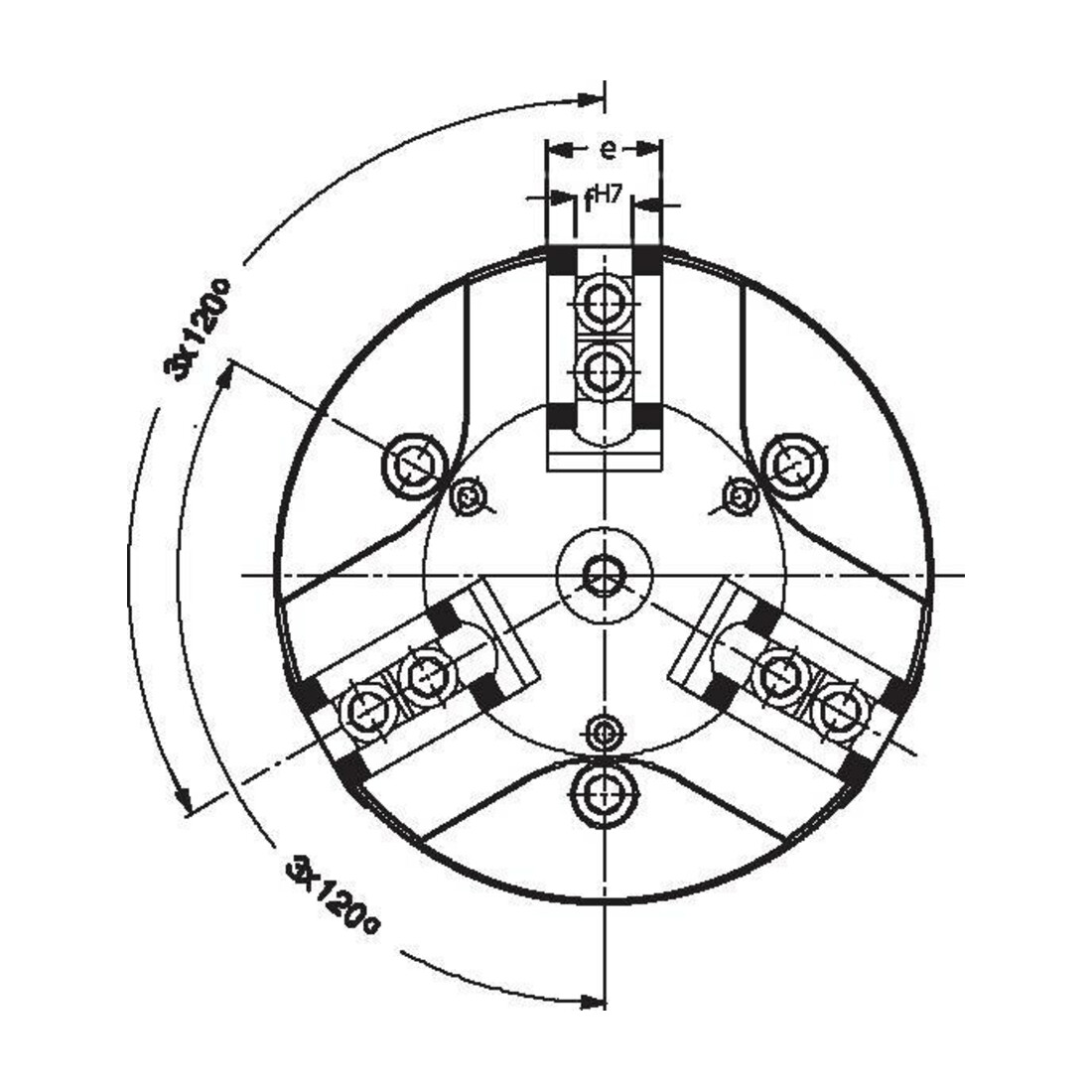 RÖHM Kraftspannfutter KFD- 250/3 ZA220 M24