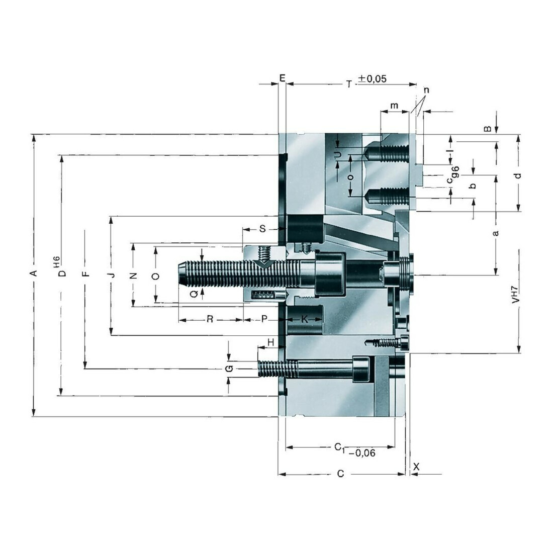 RÖHM Kraftspannfutter KFD- 85/3 KV ZA70