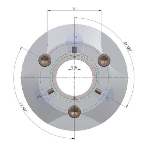 RÖHM Kraftspannfutter ZFM- 200/3 ZA185