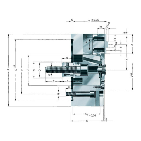 RÖHM Kraftspannfutter KFD- 85/3 KV ZA70