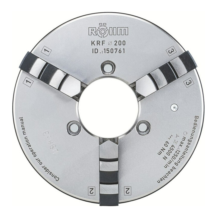 RÖHM Kranzspannfutter KRF- 125/3 ZA70 BB+DB