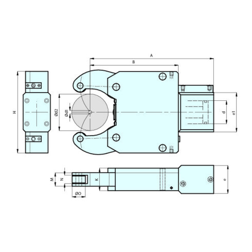 RÖHM Lünette SLZ-1546 C120 RB SS Z Spannbereich .150-460