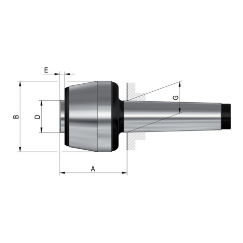 RÖHM Mitlaufende Körnerspitze K110A MK5