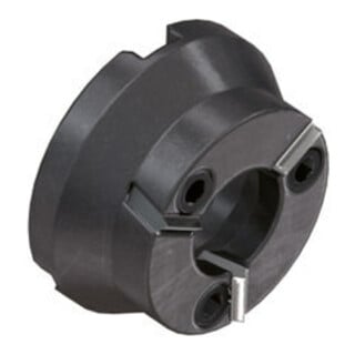 RÖHM Mitnehmerscheibe CoAE, mit HM-Platten Linkslauf, Arbeitsbereich-⌀: 33-64 mm