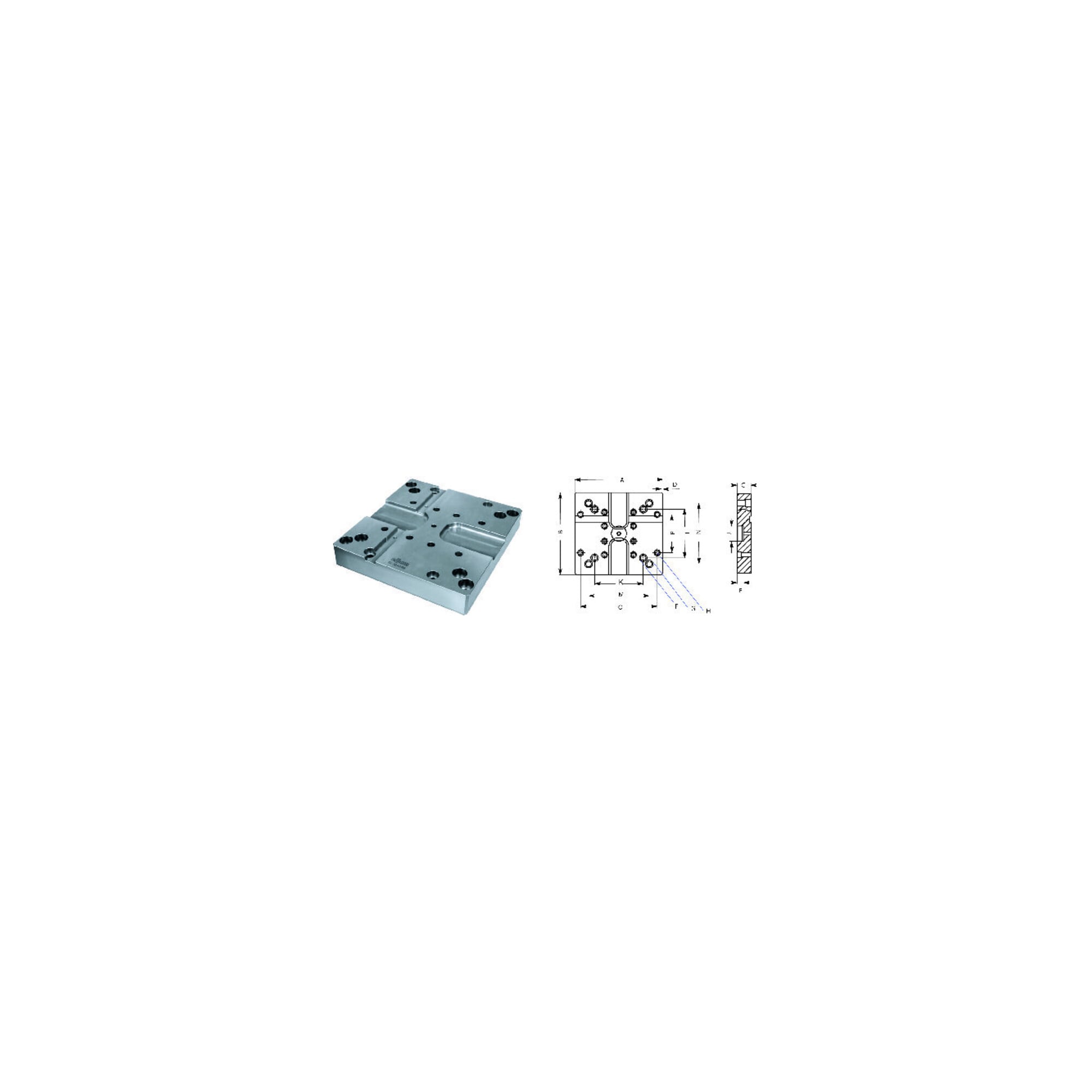 RÖHM Standard-Grundplatte GP, 350x350mit DUO-Turm mit