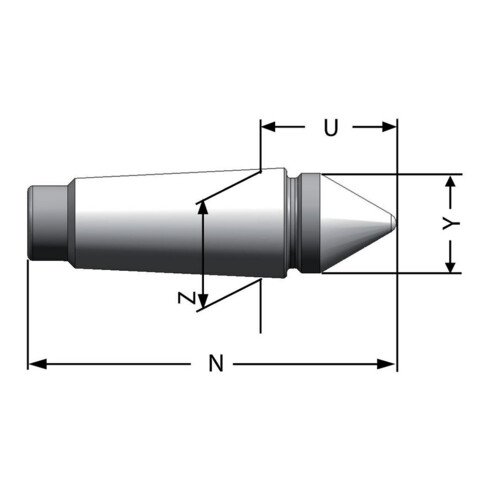 RÖHM Zentrierspitze CoK, Spannkreis-Ø 8-10