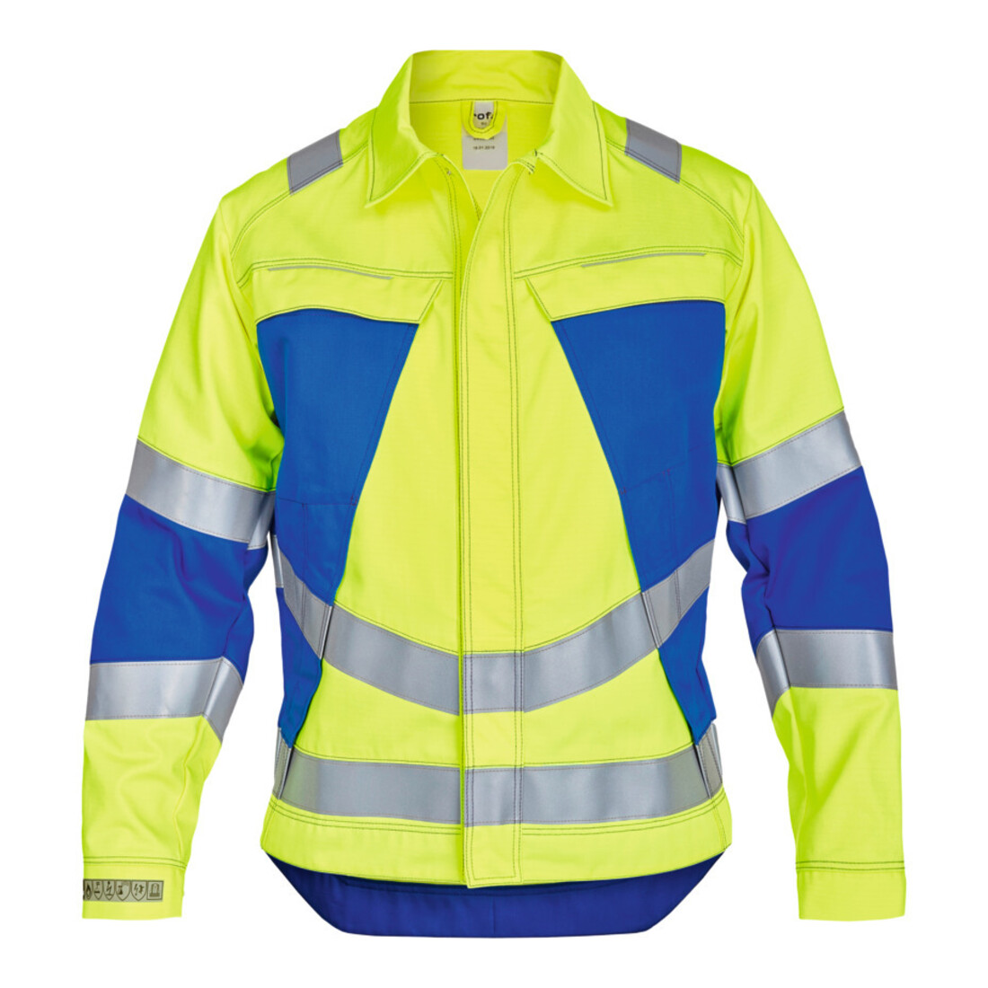 ROFA Giacca multinorma VIS-LINE, giallo/blu pervinca, tg.52