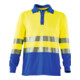 Rofa Multinorm-Poloshirt Langarm, gelb / kornblau, Unisex-Größe: L-1