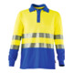 Rofa Multinorm poloshirt lange mouw, geel / korenblauw, uniseks maat L-1