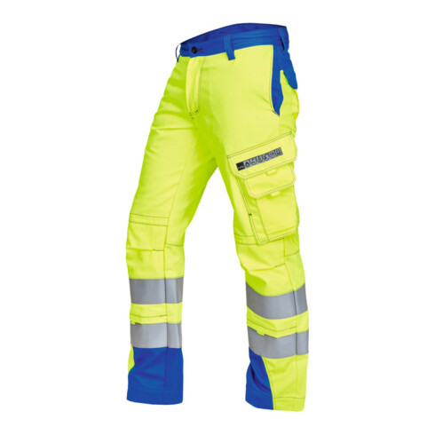 ROFA Pantalon multinorme VIS-LINE, jaune / bleu bleuet, Taille de confection DE: 50