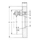 RÖHM Faux plateau de mandrin à cône court DIN 55027 200/6 mm