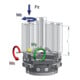 RÖHM Pinces pneumatiques centrées RZP LKR112 3xM8 H13,9 I13