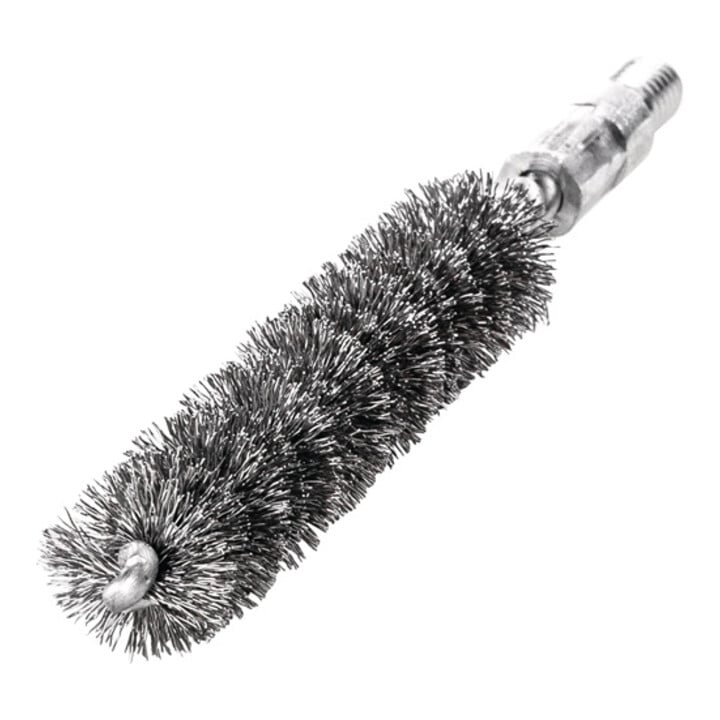 Rohrbürste L.115mm D.10mm VA-Stahldraht gewellt Besatz-L.80mm LESSMANN