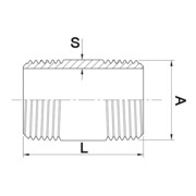 Rohrdoppelnippel EN 10226-1 NPS 2 Zoll 100mm SPRINGER-4