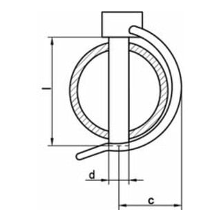 ART 88023 Rohrklappstecker, Stahl, galvanisch verzinkt