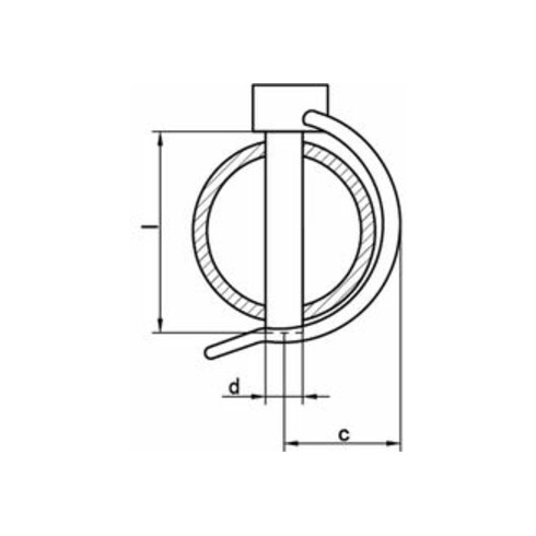ART 88023 Rohrklappstecker, Stahl, galvanisch verzinkt