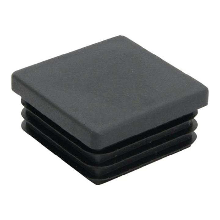 Rohrstopfen für Quadratrohr Länge 40mm Breite 40mm PE schwarz mit Lamellen