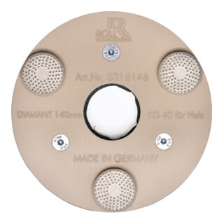 Roll Diamante 140mm, KG40 per legno con supporto base