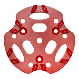 Roll Disco diamantato 250mm V12, rosso, 12 segmenti con disposizione a V