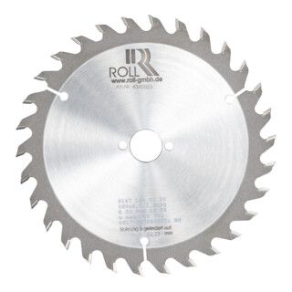Roll hardmetalen zaagblad 180mmx22,23mm voor parketzaag RO-4