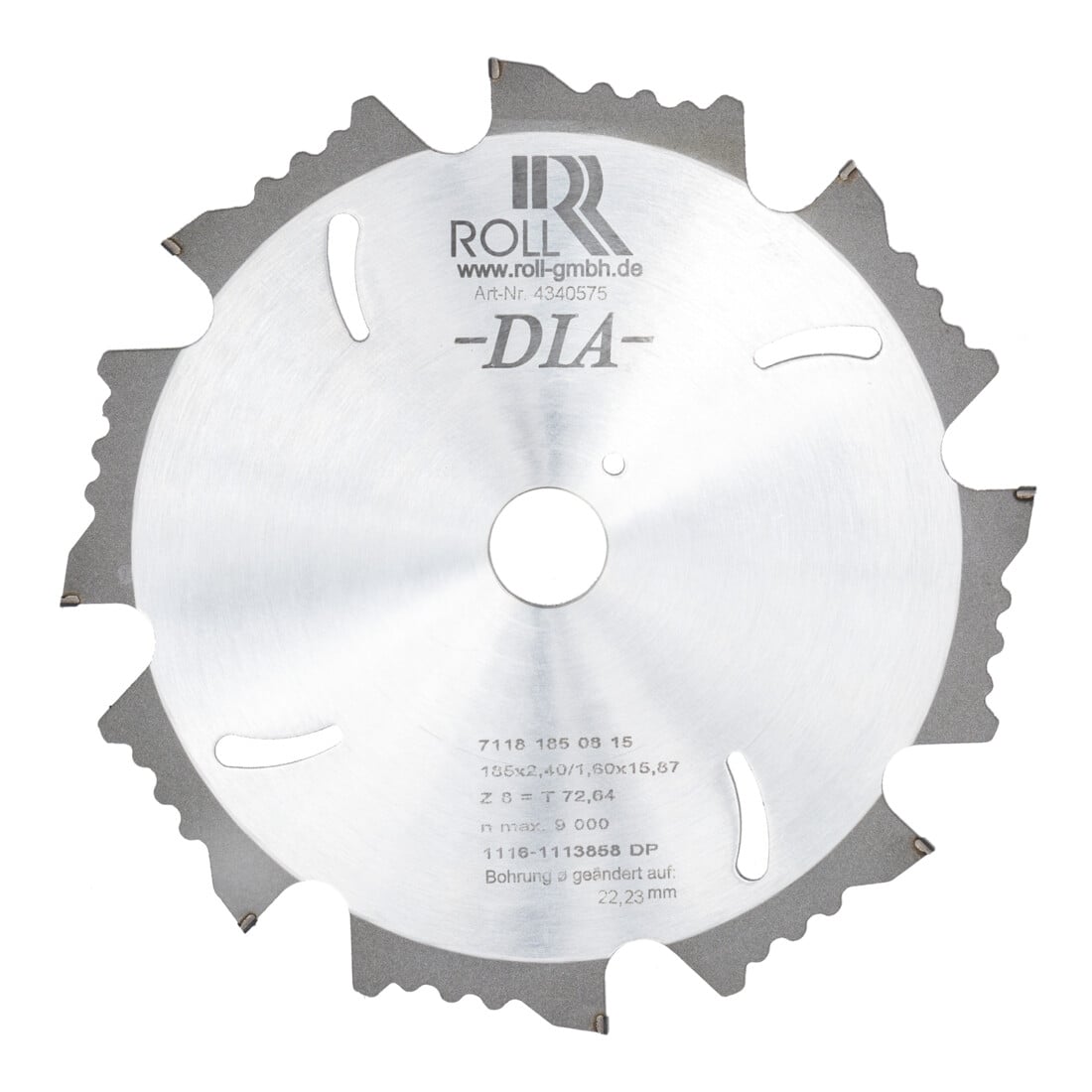 Roll Lama diamantata per sega parquet 180mmx22,23mm