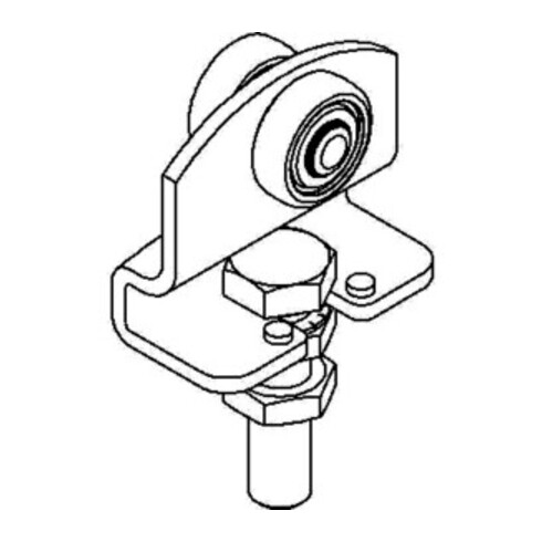 Rollapparat 190 Trgf.30 kg 1-achsig f.Profil 100 galvanisch verz.höhenverstellb.