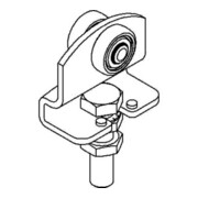 Rollapparat 190 Trgf.30 kg 1-achsig f.Profil 100 galvanisch verz.höhenverstellb.-4