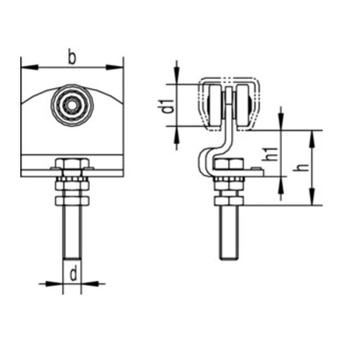 Rollapparat -90 390 f. Pro 300 STA galv. gelb verz. 65kg HELM
