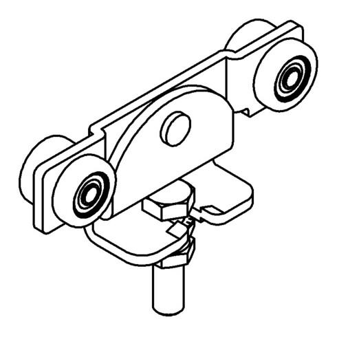 Rollapparat -91 591 f. Pro 500 STA galv. gelb verz. 300kg HELM