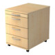 Rollcontainer noyer 3 tiroirs-1