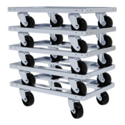 rolldolly® Châssis INDUSTRY 400 x 600 mm Ø 100 mm PP noir ESD-3